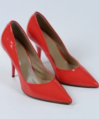 Црвена патоска кожна ципела 5