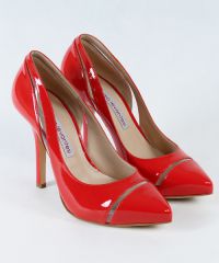 Црвена патоска кожна ципела 6