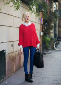 червен пуловер6