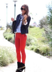 czerwone spodnie 2013 2