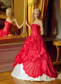 червена сватбена рокля 8