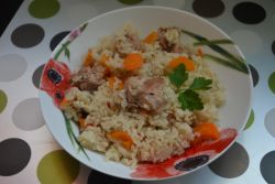 vepřové maso s rýží v troubě