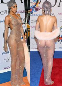 Rihanna w przezroczystej sukience 2014 7