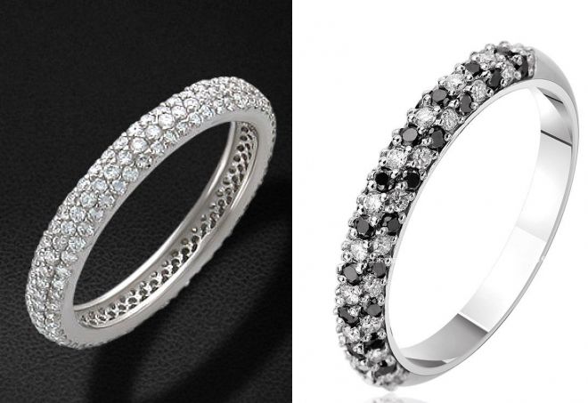 кольцо с россыпью бриллиантов