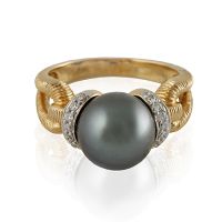 златен пръстен с перла 4