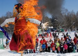 obřad spálení plněné karnevalu