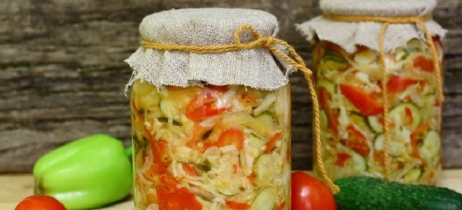 Salata za zimu povrća "Čuvaj se votke"