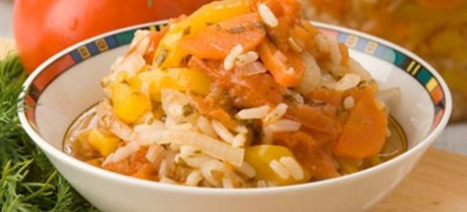 salát lovu s rýží pro zimní recept