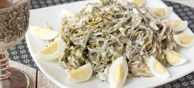 салата са морском кељом и јајима - рецепт