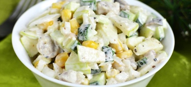 Salata s konzerviranim šlagom i kukuruzom