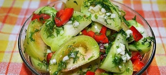 salát zelených rajčat rychlého občerstvení