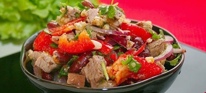 Salata Tbilisi s crvenim grahom i govedinom