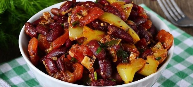 Red Bean Lobio salát - klasický recept