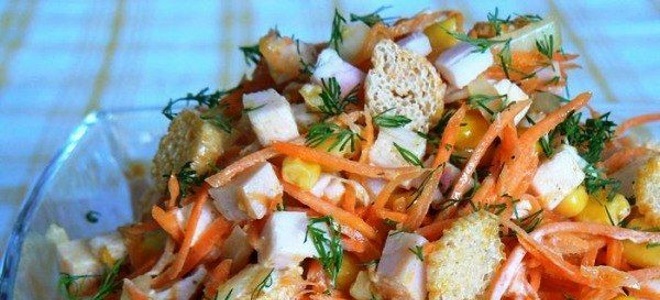 Korejský salátový recept na mrkvový kuřecí krust