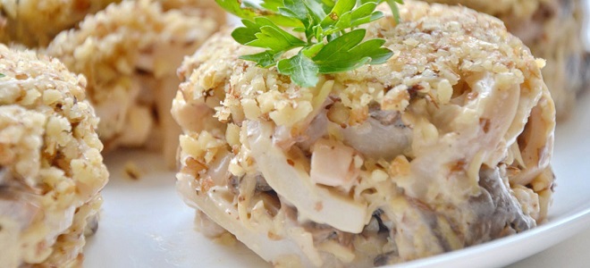 Calamari a ořechový salát