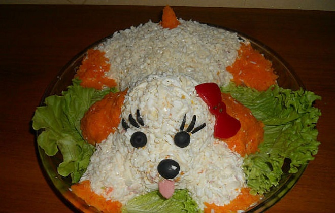 Novogodišnja salata "Doggie" ukras 2