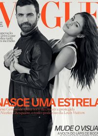 Селена Гомес и Николя Гескьер на обложке бразильского Vogue