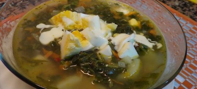 Зелена супа със зеле и киселец