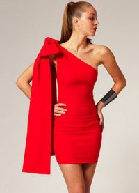 къса червена рокля на бала 4