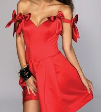 Кратка червена рокля 7