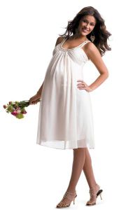 Krótkie suknie ślubne dla kobiet w ciąży 2