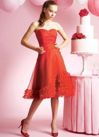 krótkie czerwone suknie ślubne3