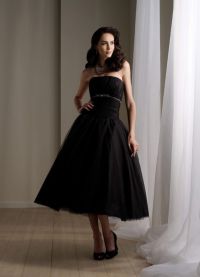 черна къса сватбена рокля1