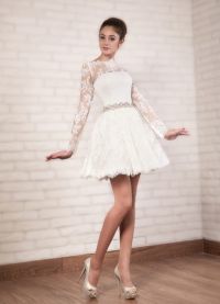 кратка бела ципка хаљина3