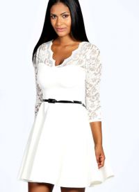 kratka bijela čipka haljina6