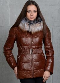 Къси женски палто с козина 2