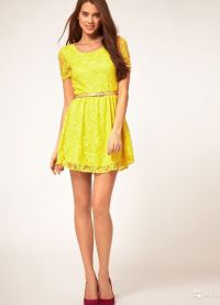 kratka žuta haljina 3