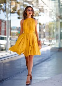 krátké žluté šaty 5