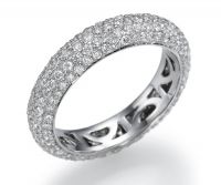 Stříbrný prsten s diamanty 9