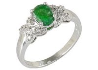 Prsten stříbrný se smaragdem 1