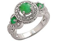 Stříbrný prsten s smaragdem 3