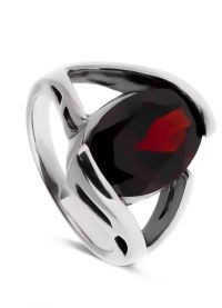 stříbrný prsten s granátem8
