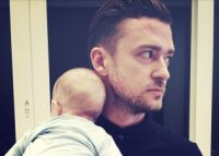 Justin Timberlake z njegovim sinom