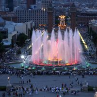 zpívající fontána show barcelona