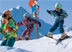 Обучение на децата за ски