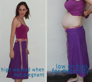 Spódnica dla kobiet w ciąży zrób to sam7