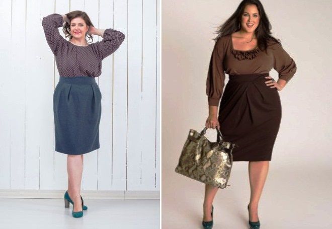 stylové sukně pro obézní ženy