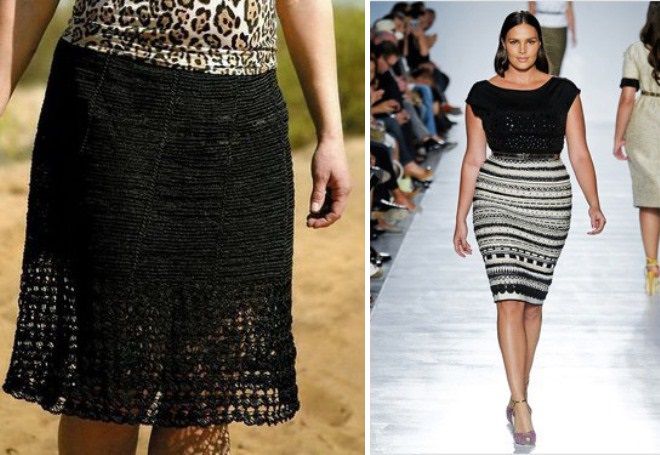 pletené sukně pro obézní ženy