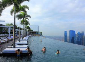 Бассейн на крыше Marina Bay Sands