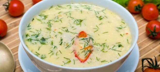 Sirna juha s piščančjim receptom