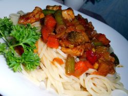 Spaghetti z warzywami
