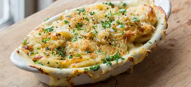 Recept na chobotnice v zakysané smetanové omáčce se sýrem