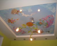strop s fotografickým potiskem v dětském pokoji3