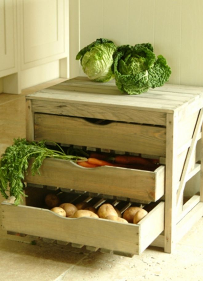 Шкаф за дървени зеленчуци