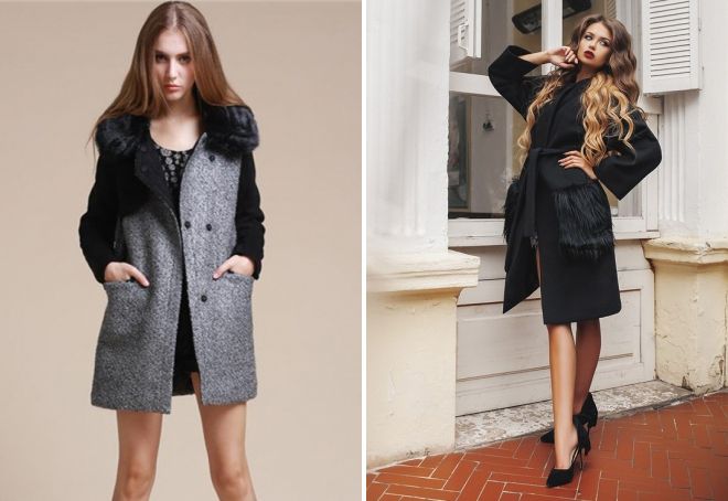 stylové dámské kabáty s kožešinou