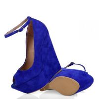 Suede wedge sandály 7